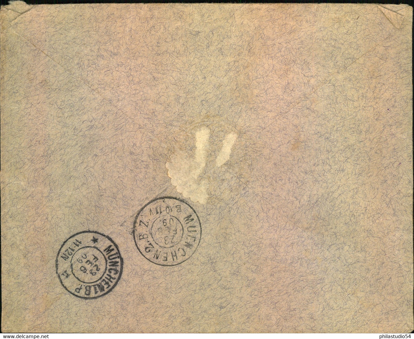 1909, 40 Pfg. Wappen Als EF Auf Bank-Einschreiben Ab AUGSBURG - Briefe U. Dokumente
