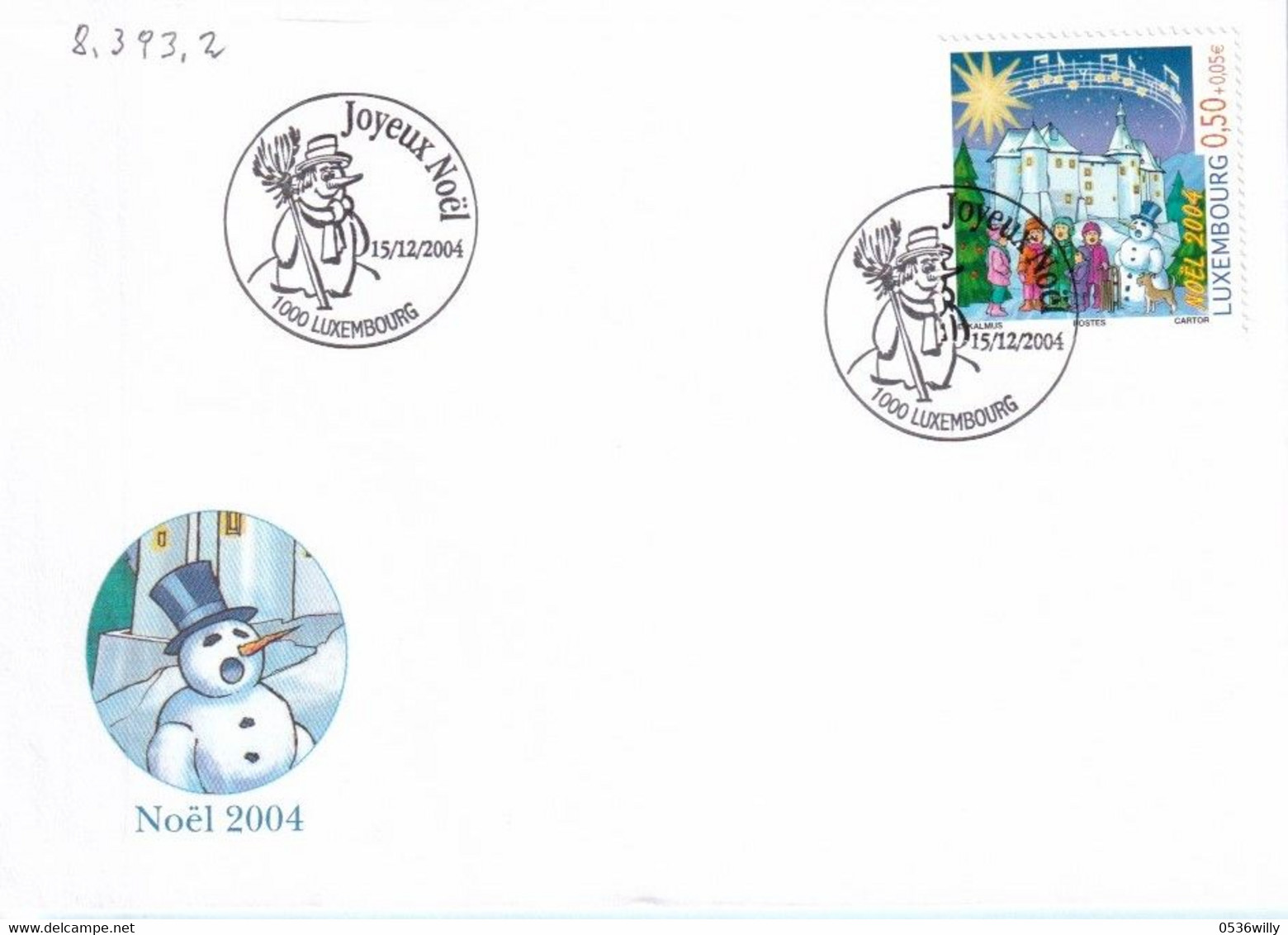 Luxembourg - Joyeux Noel (8.393.2) - Lettres & Documents