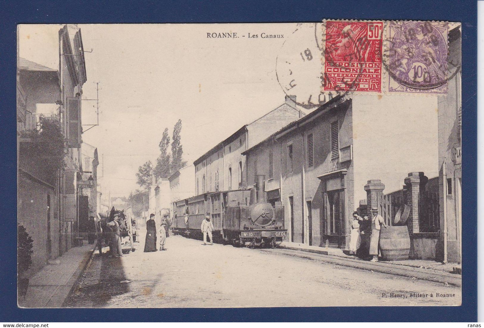 CPA [42] Loire > Roanne Train Chemin De Fer Circulé - Roanne