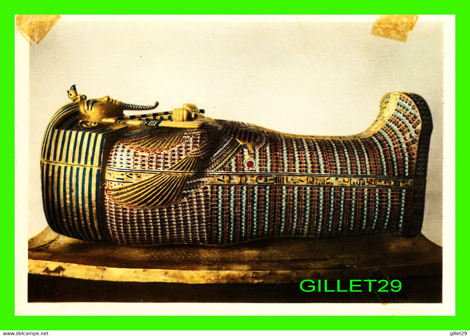 U. A. R. EGYPT - TUT ANK AMEN'S TREASURES - MUMMY-SCHAPED COFFIN - LEHNERT & LANDROCK - - Musées