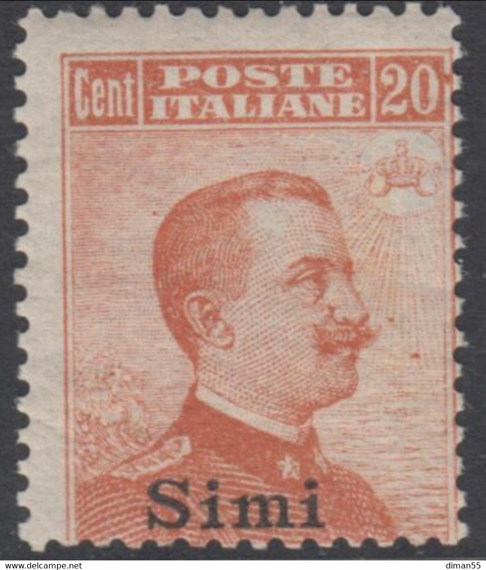 EGEO - SIMI - Sassone N. 9 -  Cat. 350 Euro -  MNH**  Gomma Integra (Senza Filigrana - No Watermark) - Ägäis (Simi)