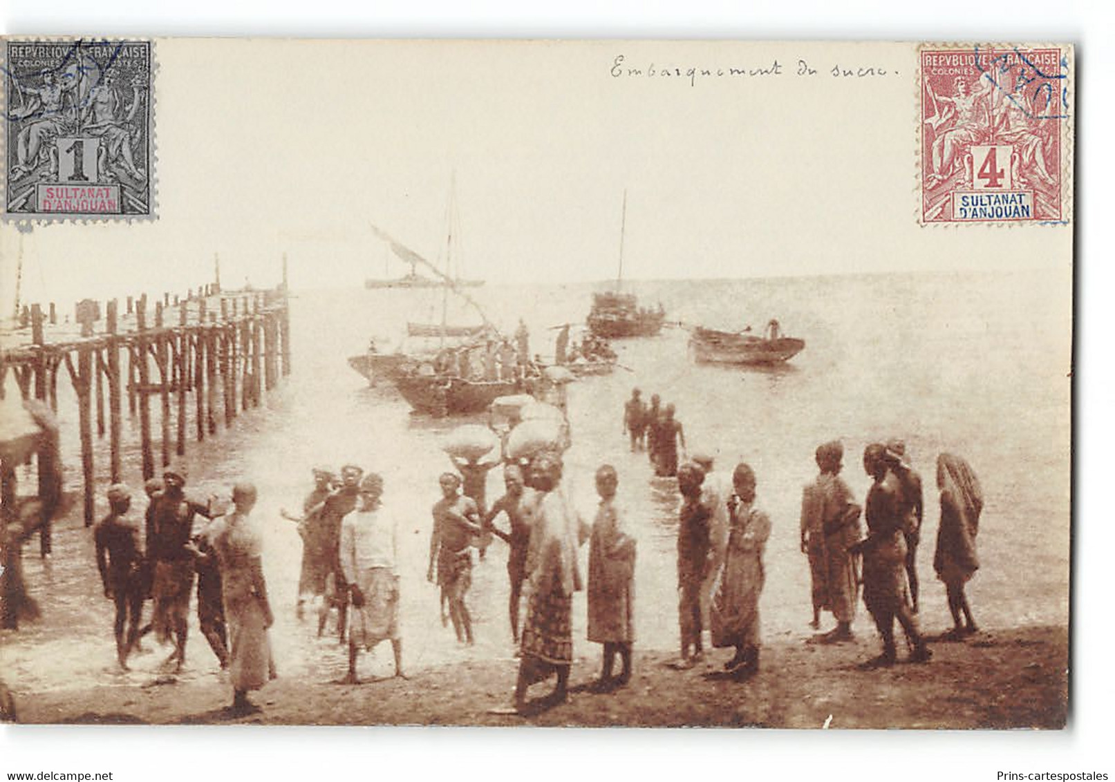 CPA Comores Carte Photo Amateur L'embarquement Du Sucre - Comorre