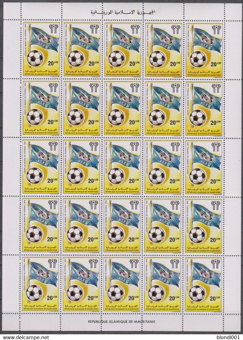 Soccer World Cup 1978 - MAURITANIE - Set Of 3 Sheets MNH - 1978 – Argentine