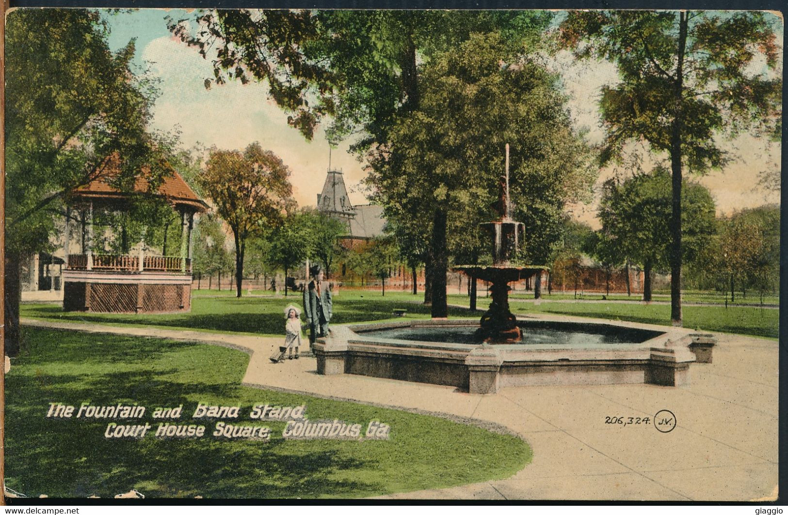 °°° 25364 - USA - GA - COLUMBUS - THE FOUNTAIN AND BAND STAND , COURT HOUSE SQUARE °°° - Columbus