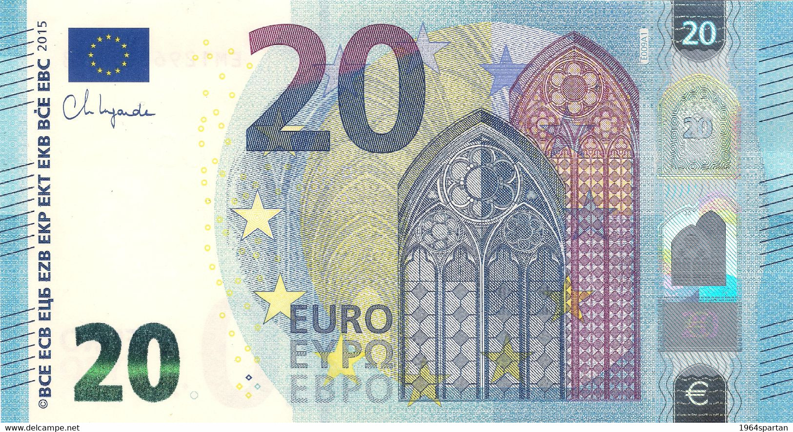 20 Euro - Ch. Lagarde - SLOVAKIA Plate E009A1 Serie EM129 Perfect UNC - 20 Euro