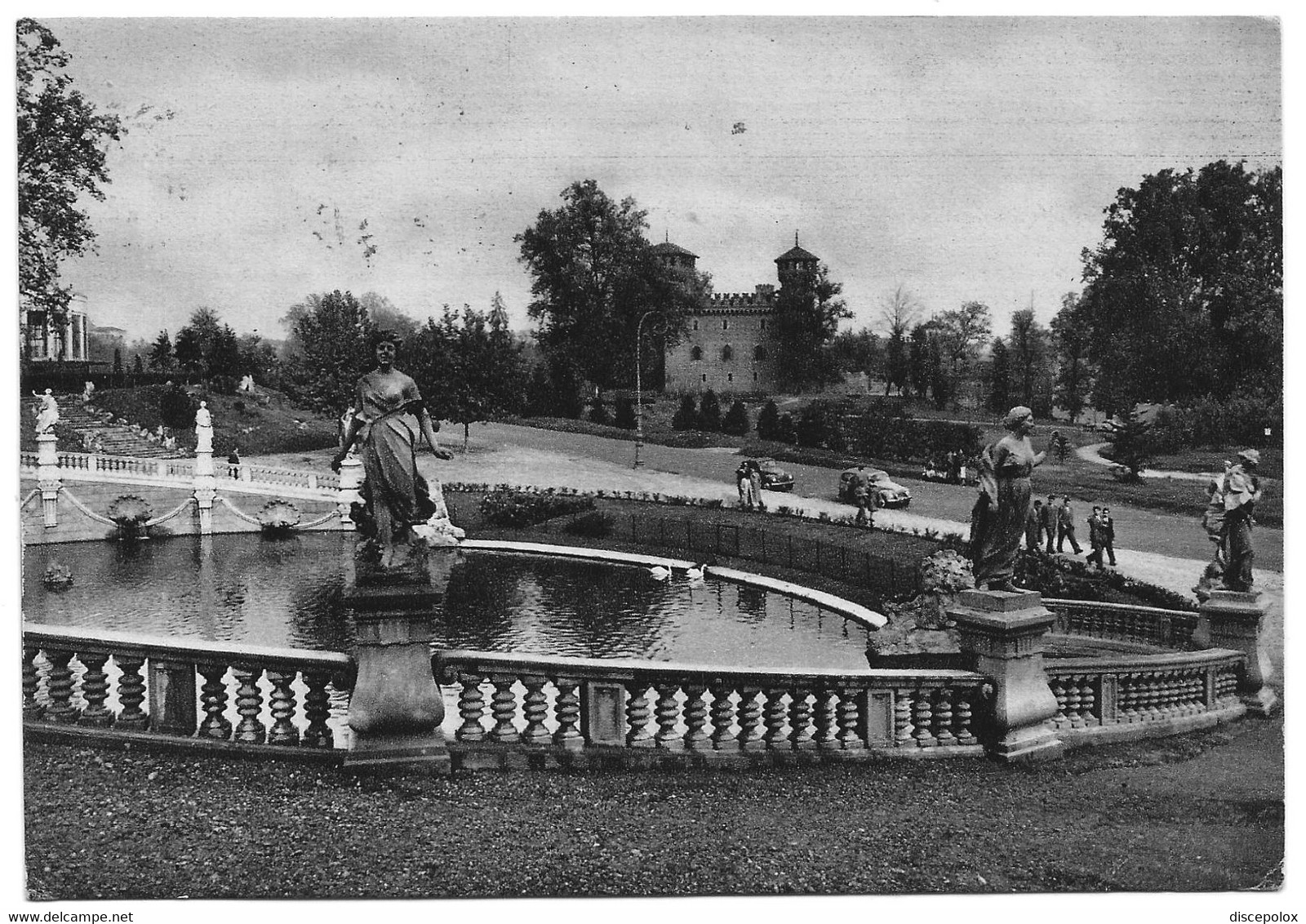 A3617 Torino - Parco Del Valentino - Fontana Delle Stagioni / Viaggiata 1956 - Parken & Tuinen