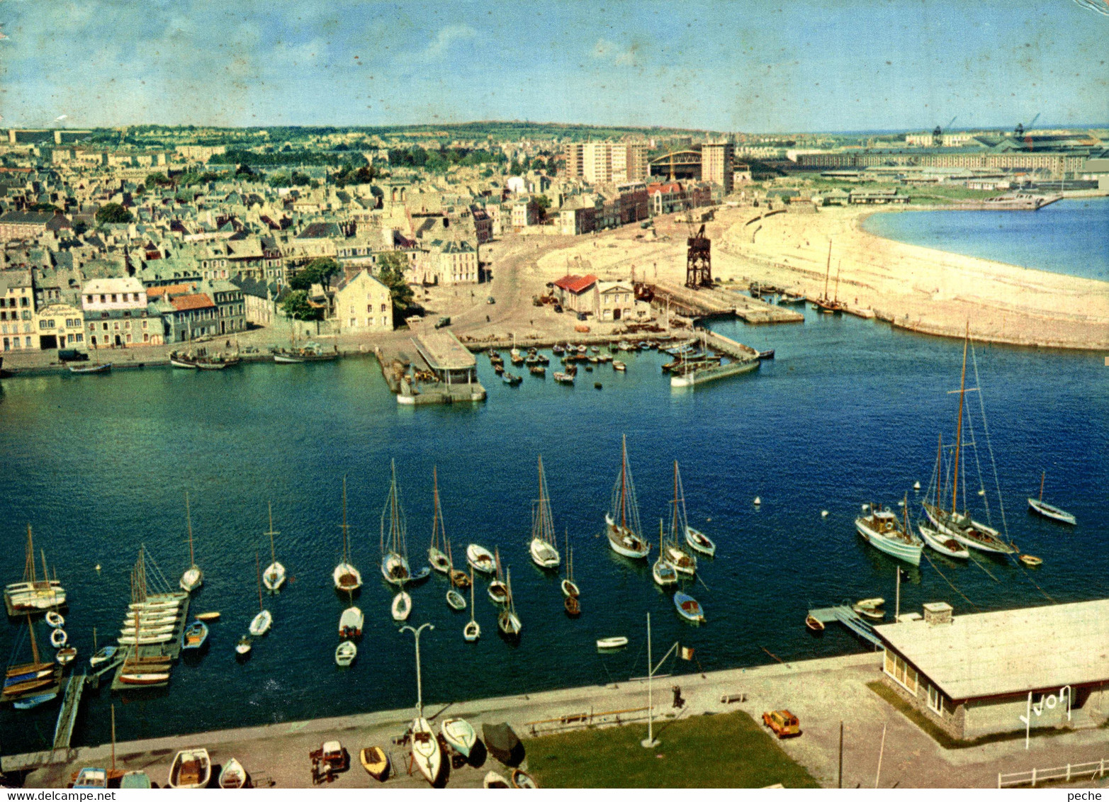 N°80051 -cpsm Cherbourg -le Bassin Des Yachts- - Cherbourg