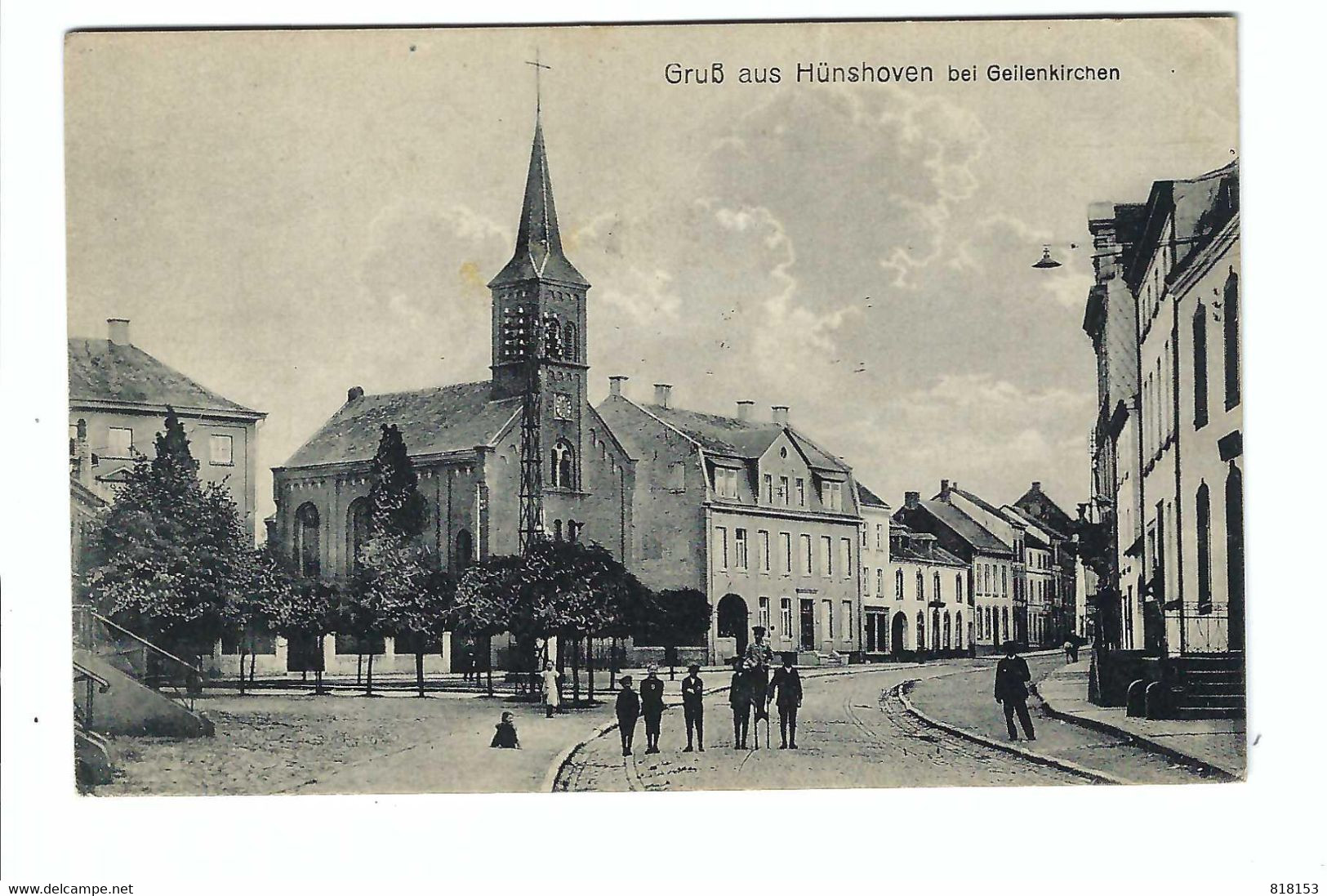 Hünshoven Bei Geilenkirchen  Gruss Aus 1924  POSTES MILITAIRES BELGIQUE - Geilenkirchen