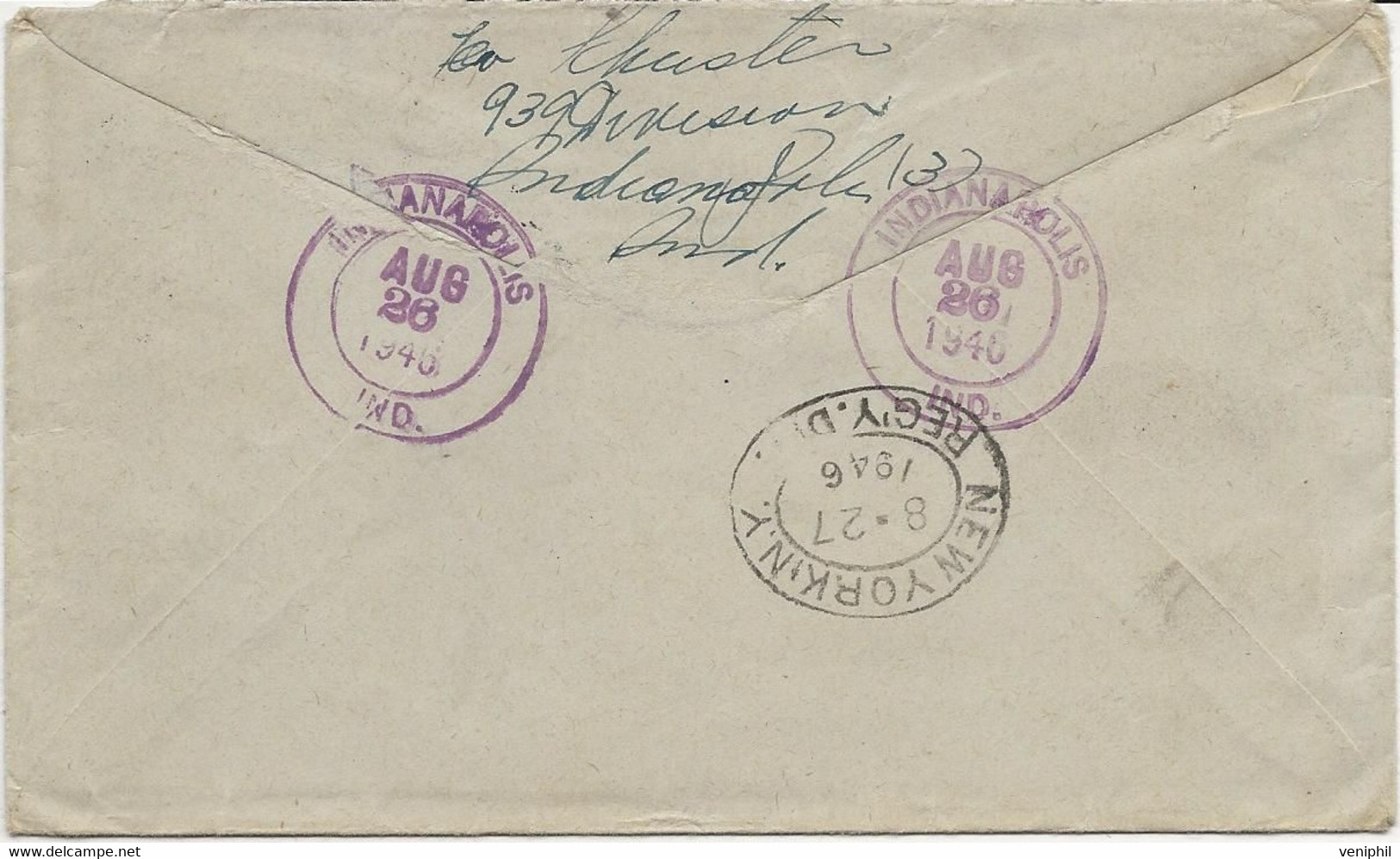 ETATS-UNIS - 4 LETTRES -ANNEE 1946-1949 -  TRS BEAUX AFFRANCHISSEMENTS ET OBLITERATIONS DIVERSES - - Storia Postale