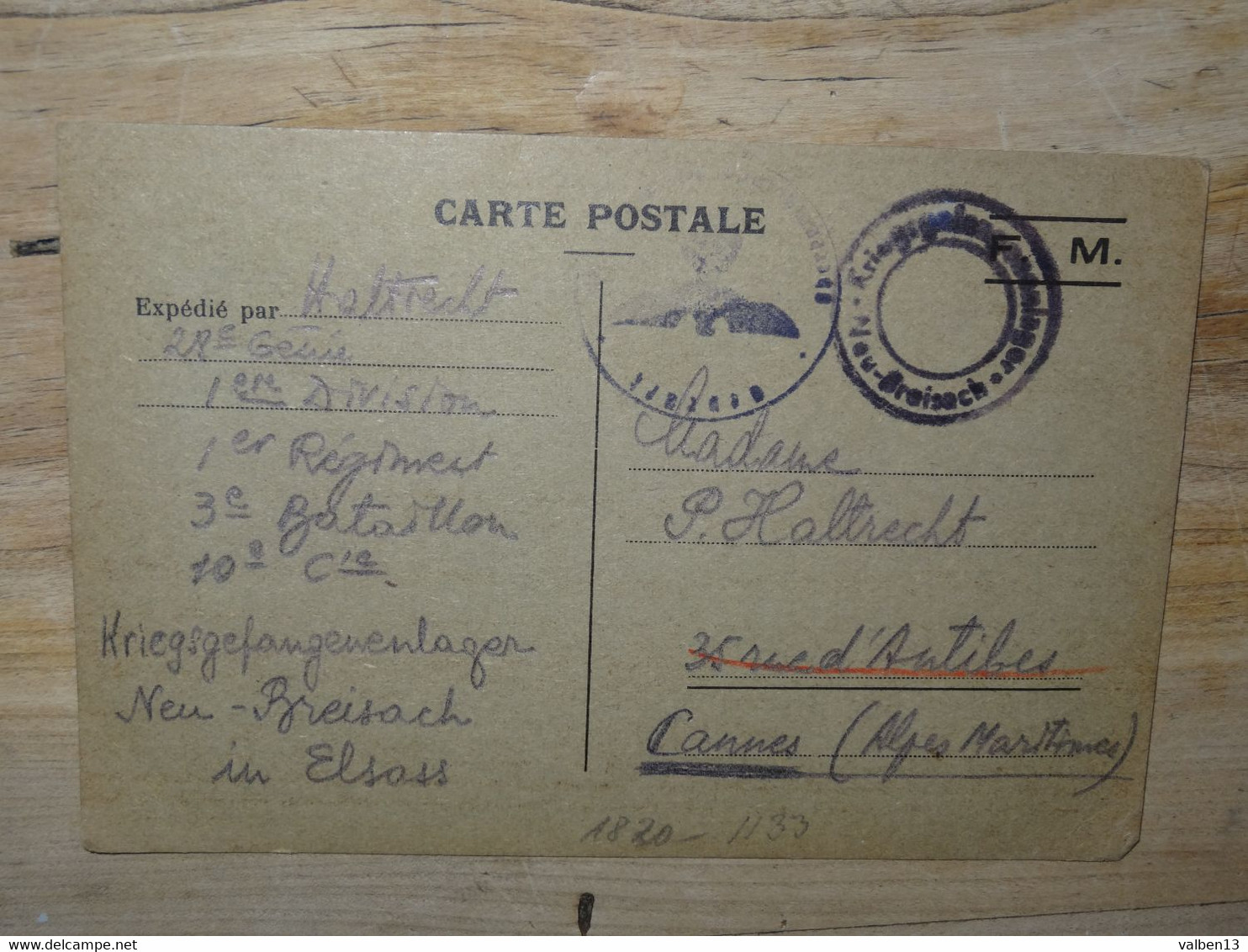 2 Courriers D'un Prisonnier De Guerre A NEUF BRISACH En 1940  ............ PERM-4 - Guerre De 1939-45