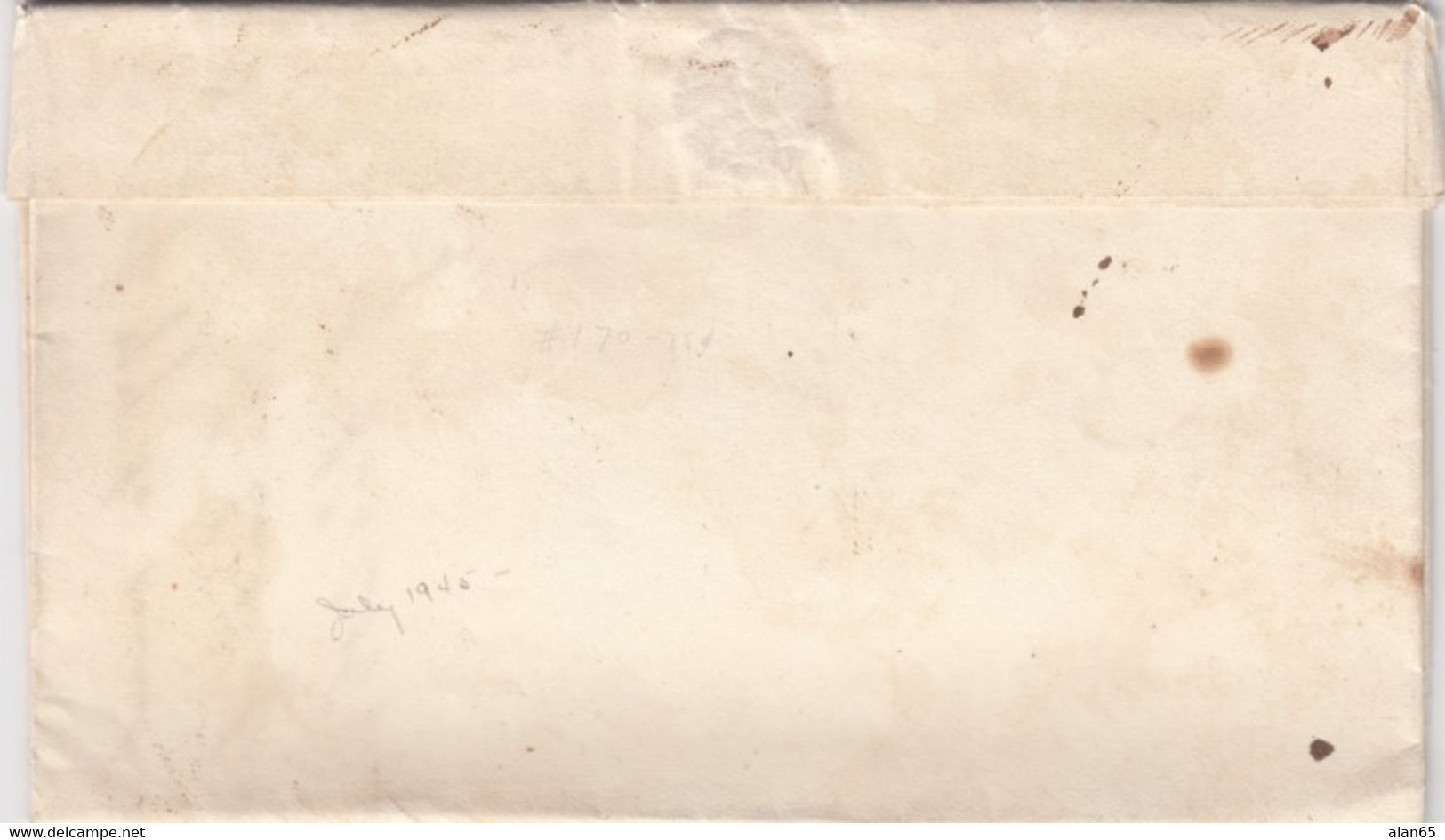 Stampless Cover, Hancock Md (Maryland), Black Circle To Hagerstown Bank (MD) 14 June (1831), 24c Paid Manuscript - …-1845 Voorfilatelie