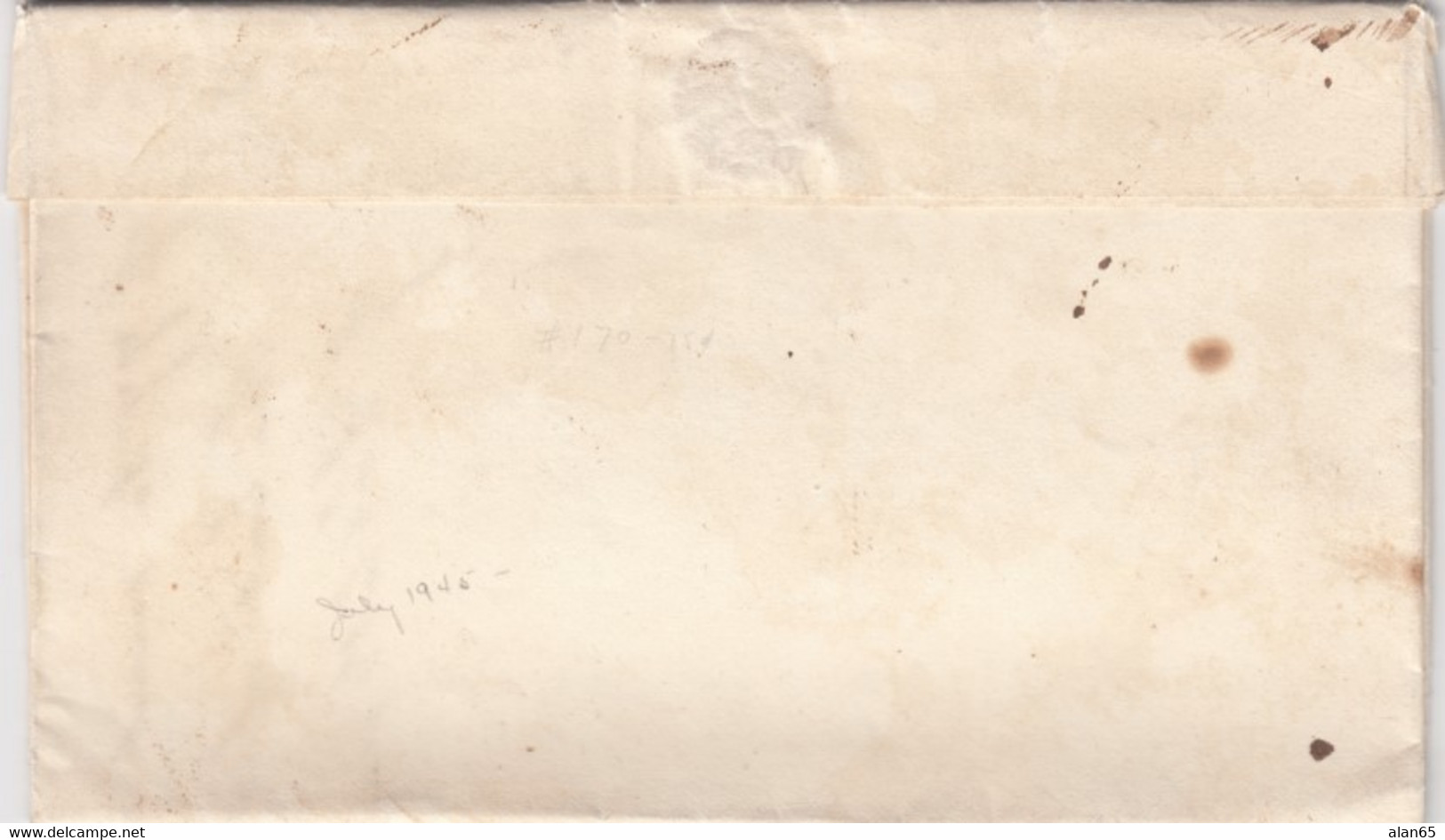 Stampless Cover, Hancock Md (Maryland), Black Circle To Hagerstown Bank (MD) 14 June (1831), 24c Paid Manuscript - …-1845 Prephilately