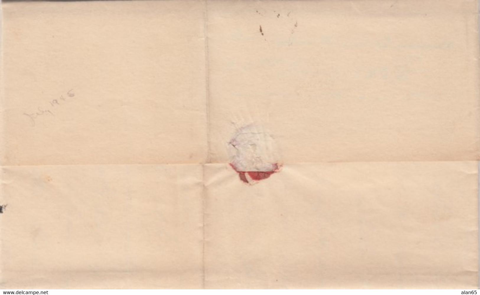 Stampless Cover, Hancock Md (Maryland), Red Circle To Cumberland MD 26 January (1839), 10c Rate - …-1845 Prephilately