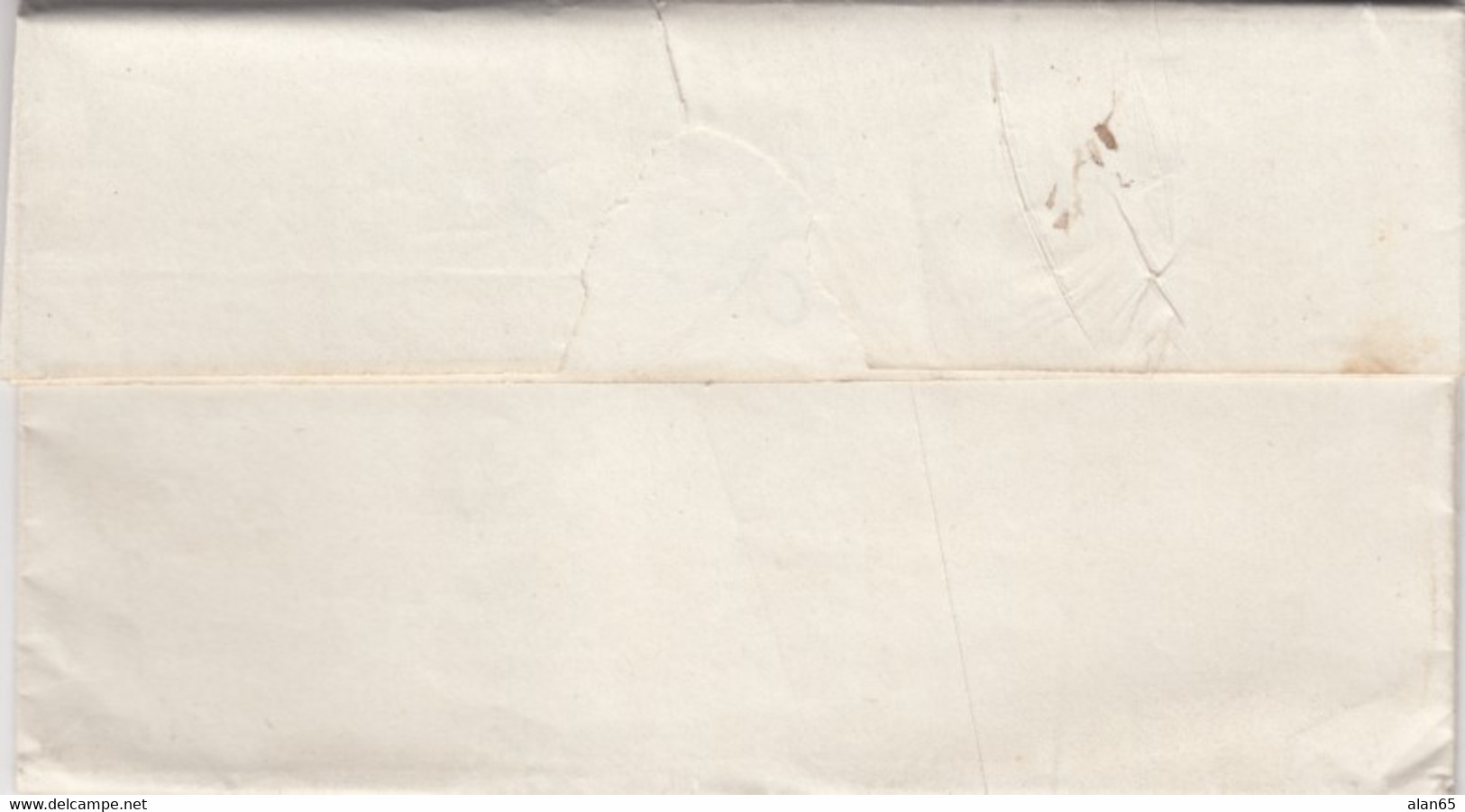 Stampless Cover, Williamsport Md (Maryland), Black Oval To Hagers Town MD 25 November (1834), 18c Rate - …-1845 Vorphilatelie