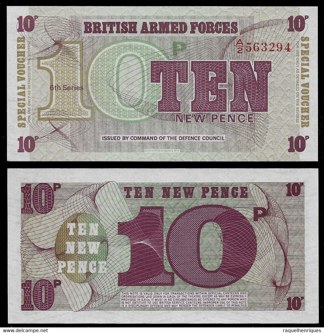 UNITED KINGDOM - BRITISH ARMED FORCES BANKNOTE - 10 NEW PENCE UNC (NT#02) - British Armed Forces & Special Vouchers