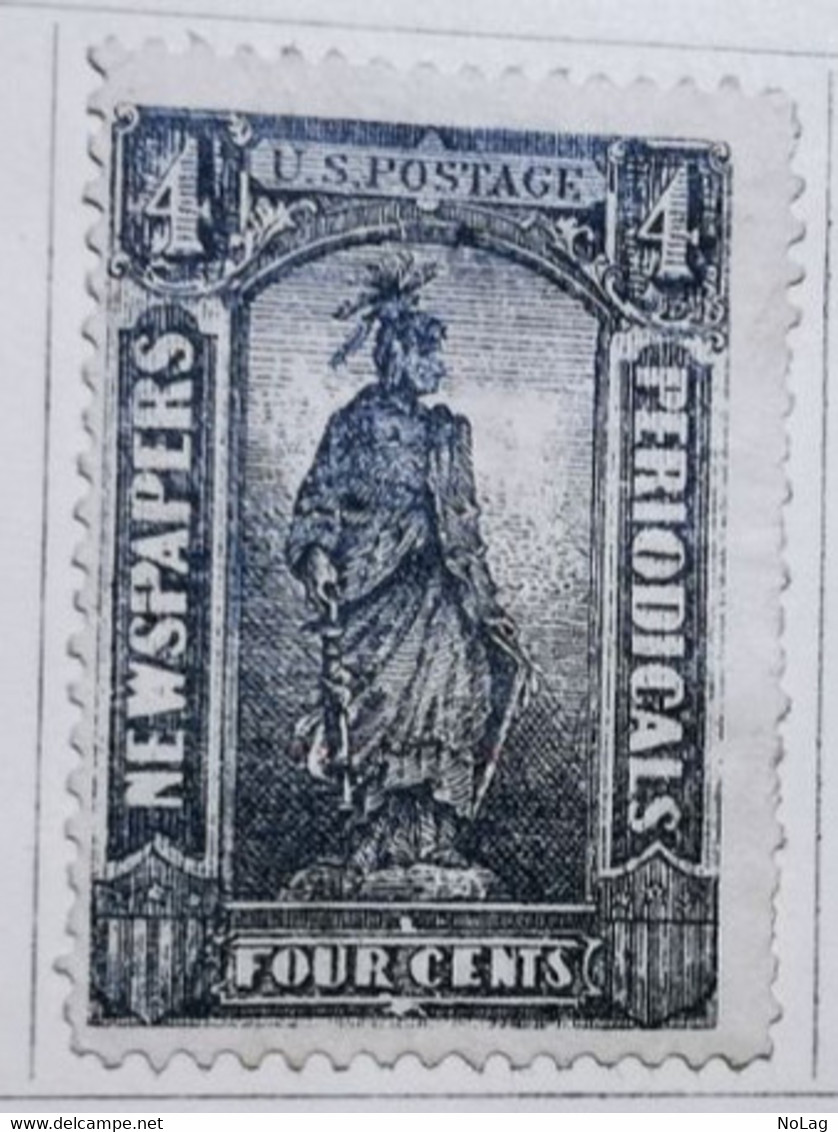 Etats-Unis_1875-85_ Timbres Pour Journaux_ Y&T N°8, 4c. Noir - Neuf - Newspaper & Periodical
