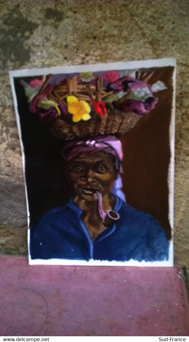 Gouache Femme Africaine - Tempere