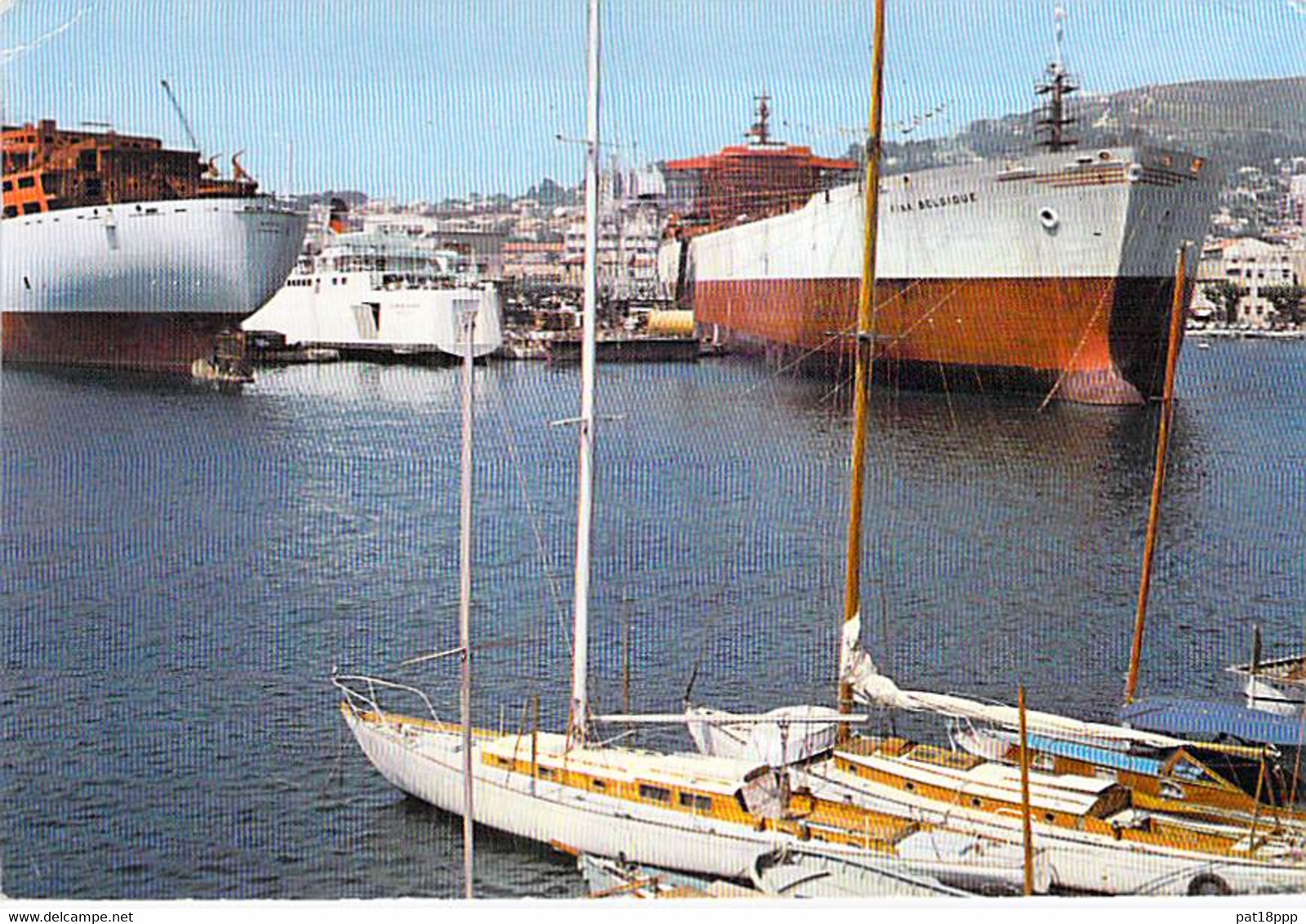 PETROLIER Tanker - Le " FINA BELGIQUE " Dans Le Port De LA CIOTAT (13) - CPSM GF 1972 - Tankschip Petroliera Petrolero - Tankers