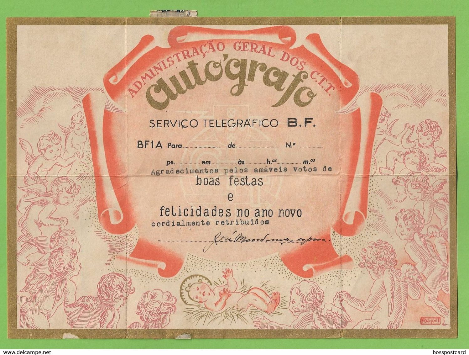 História Postal - Filatelia - Telegrama - Natal - Christmas - Noel - Telegram - Philately - Timbres - Stamps - Portugal - Storia Postale