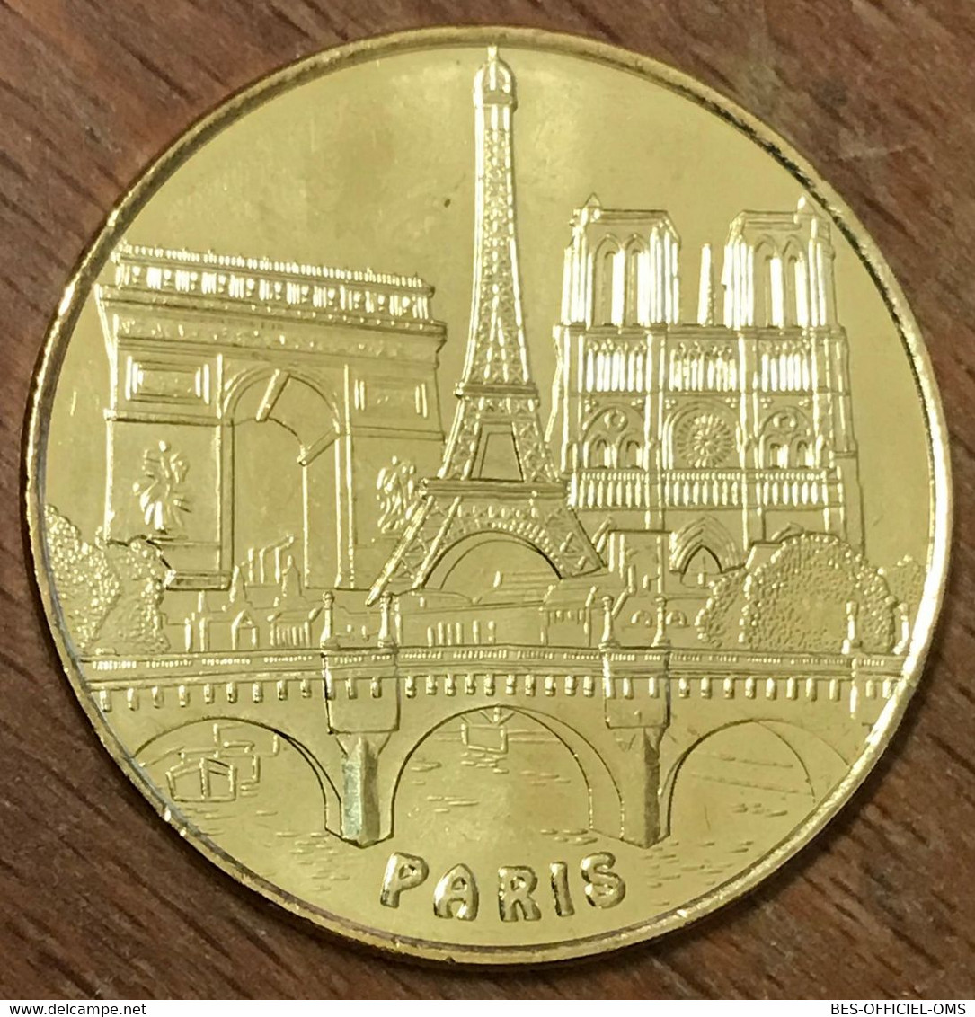 75015 PARIS 5 MONUMENTS TOUR EIFFEL MDP 2019 MÉDAILLE SOUVENIR MONNAIE DE PARIS JETON TOURISTIQUE MEDALS COINS TOKENS - 2019