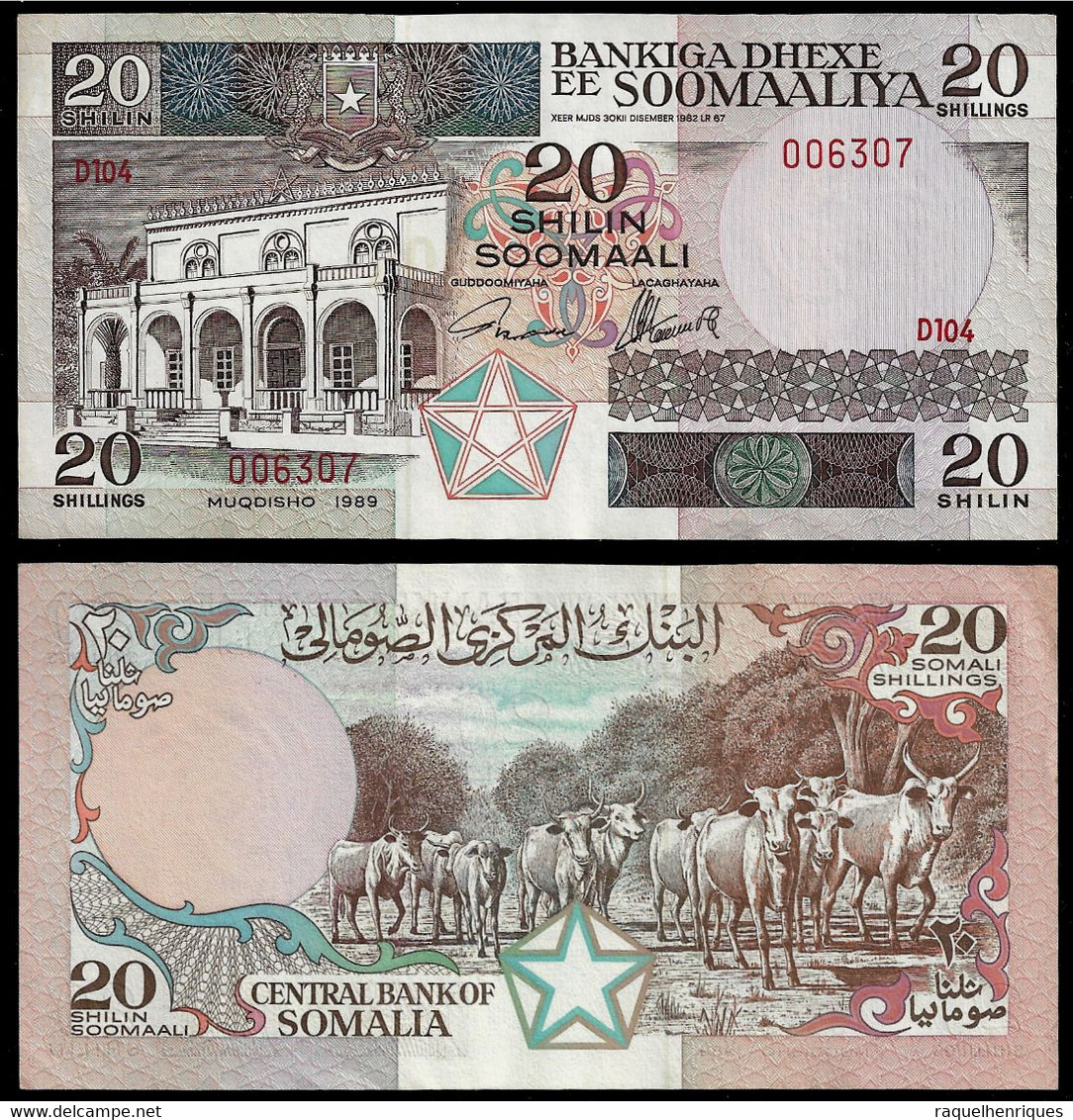 SOMALIA BANKNOTE - 20 SHILLINGS 1989 P#33d AU (NT#02) - Somalia