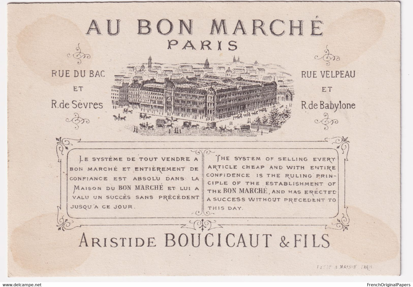 Chromo Testu & Massin Exposition Universelle 1878 Au Bon Marché Paris Indien Bonne Boule Magie Expérience Cristal 46-70 - Au Bon Marché