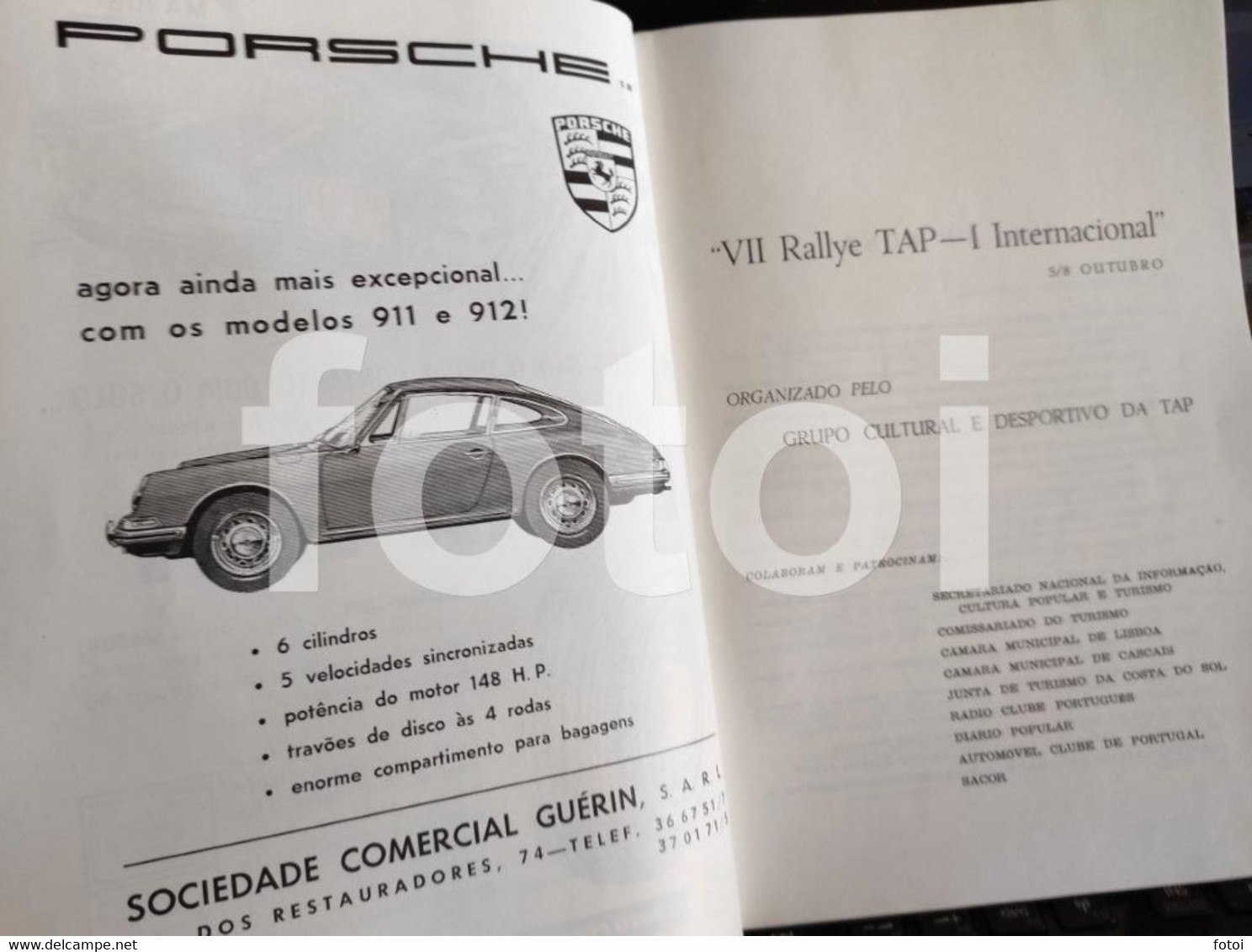 1967 FIRST RALLYE INTERNATIONAL TAP RALLY RALI  CAR WRC RACING REGULATION BOOKLET PORTUGAL MOTORSPORT - 1950-Hoy