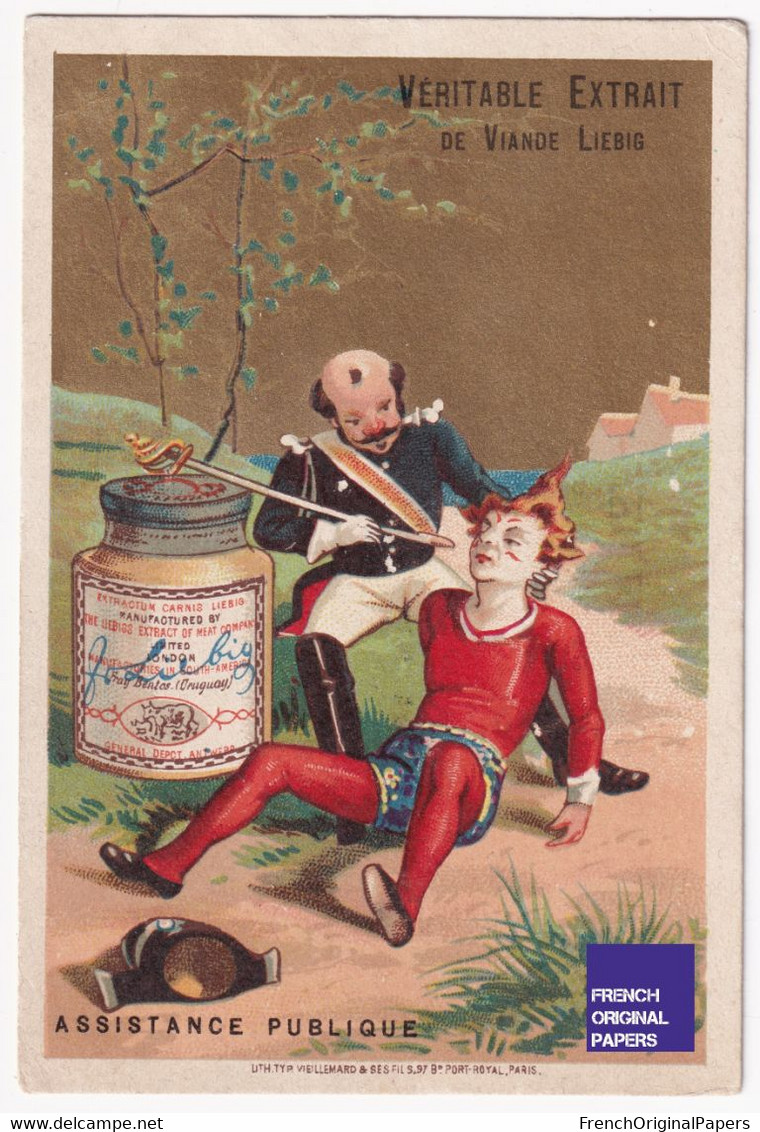 Chromo Vieillemard / Hutinet 1880 Liebig S 135 Assistance Publique Gendarme Et Diablotin Directoire Napoléon 46-75 - Liebig