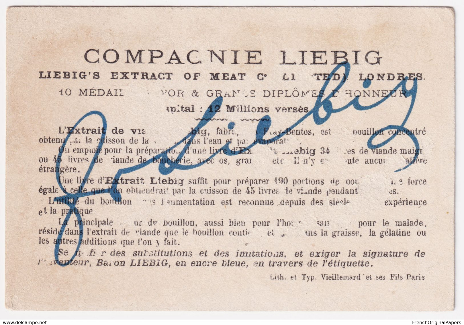 Chromo Vieillemard / Hutinet 1880 Liebig S 135 Assistance Publique Gendarme Et Diablotin Directoire Napoléon 46-75 - Liebig