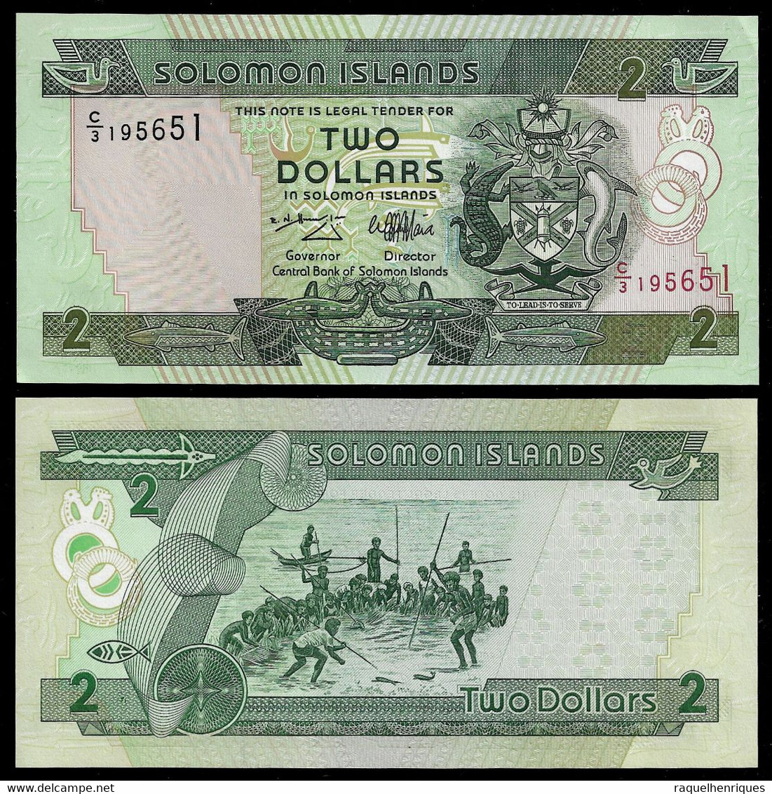 SOLOMON ISLANDS BANKNOTE - 2 DOLLARS (1997) P#18 UNC (NT#02) - Salomons