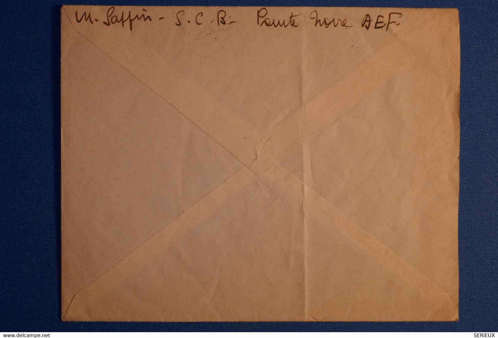 M20 AEF CONGO BELLE LETTRE CENSUREE 1940 POINTE NOIRE POUR CLICHY FRANCE+ PAIRE DE T.P+ AFFRANCHISSEMENT PLAISANT - Brieven En Documenten