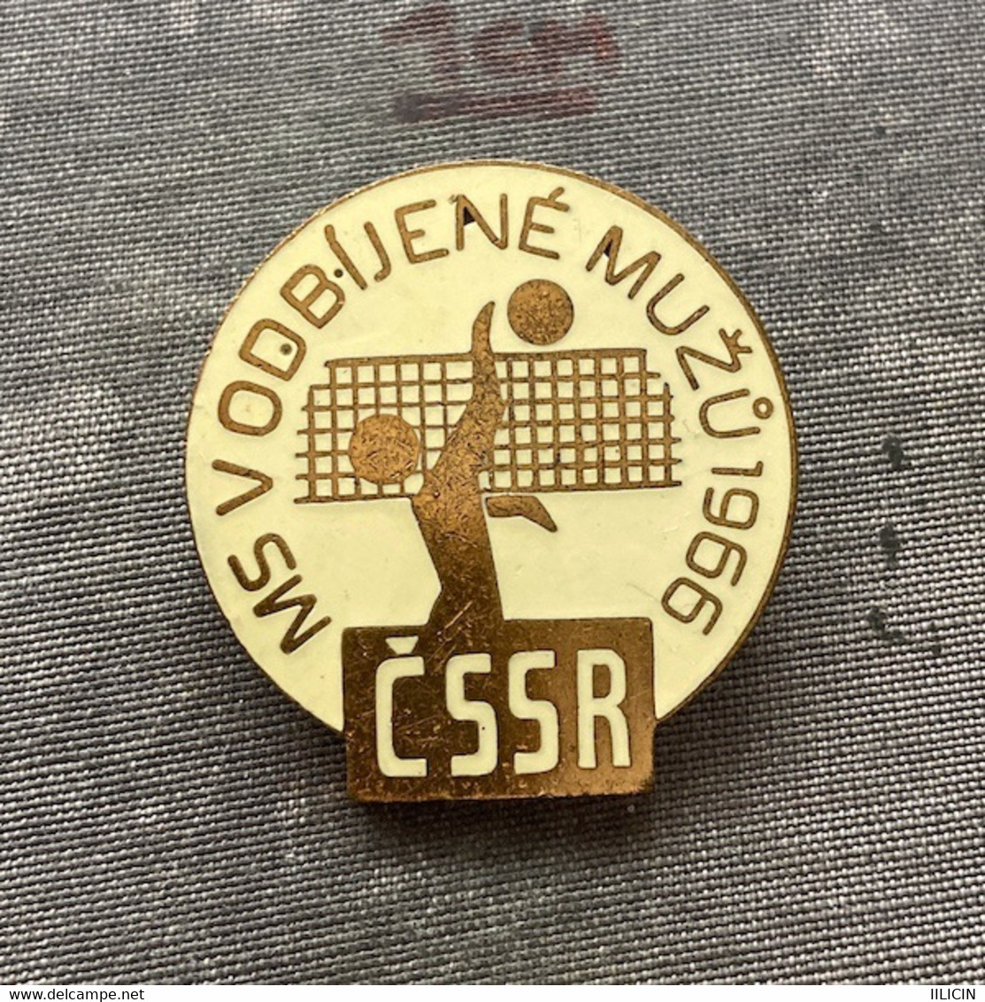 Badge Pin ZN010083 - Volleyball CSSR Czechoslovakia Prague (Praha) World Championships 1966 - Volleyball