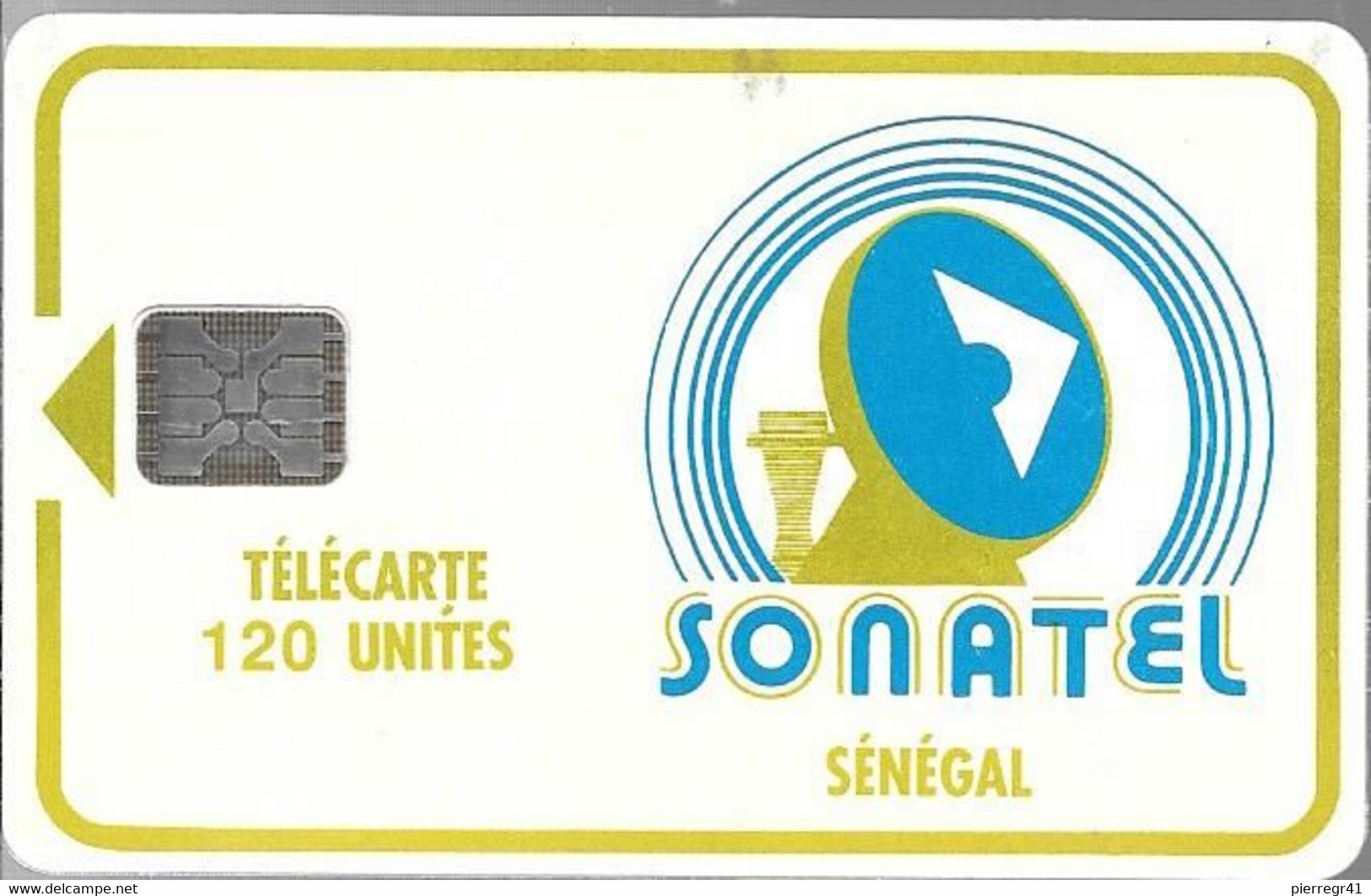 CARTE²-PUCE-SENEGAL-120U-SC5-SONATEL-V°5N° Ge 00535-00 Envers-UTILISE-TBE - Sénégal