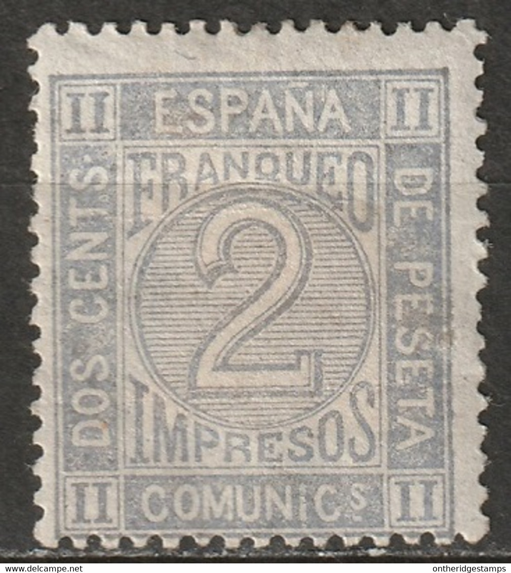 Spain 1872 Sc 176 Ed 116 MH* Small Thin/some Disturbed Gum - Unused Stamps