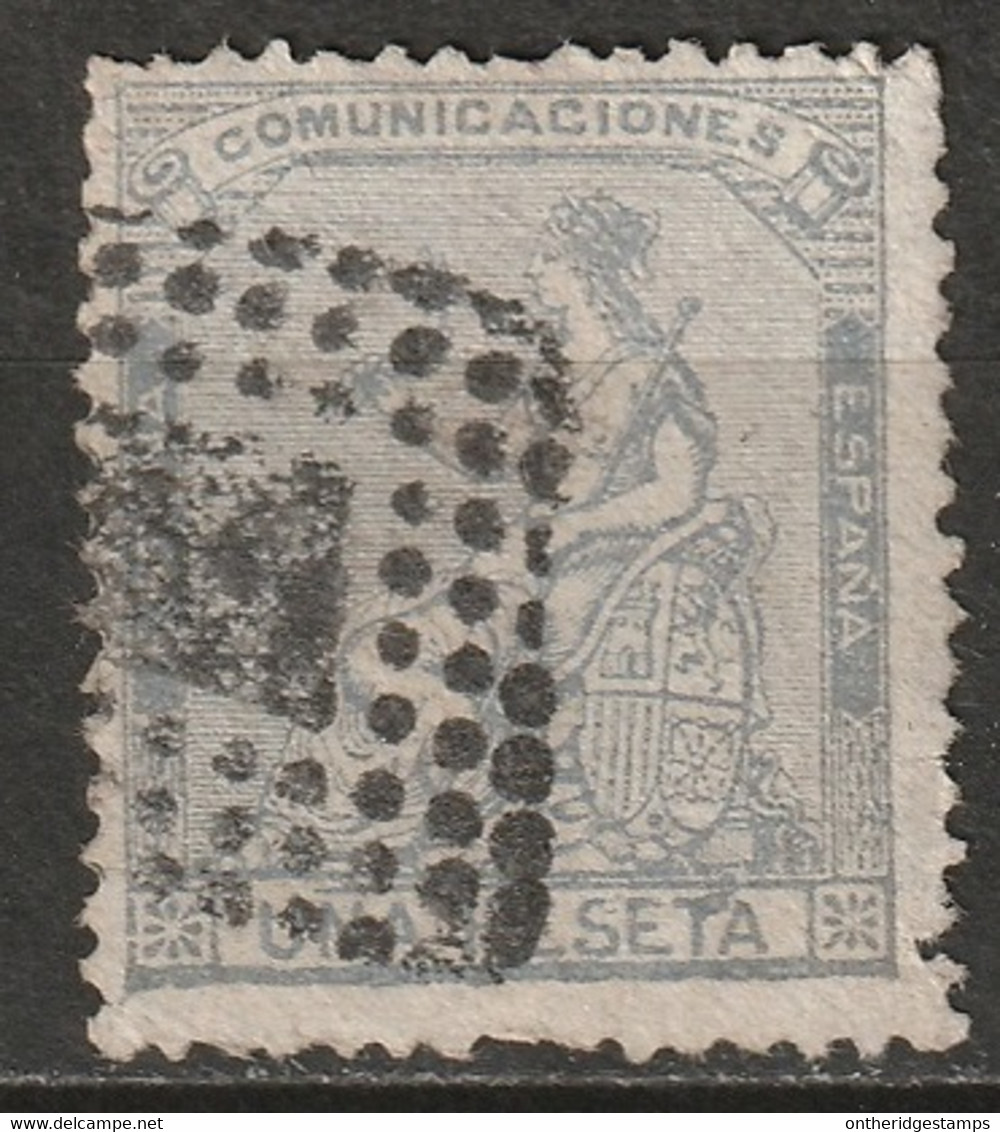 Spain 1872 Sc 198b Ed 138 Used Grey - Oblitérés