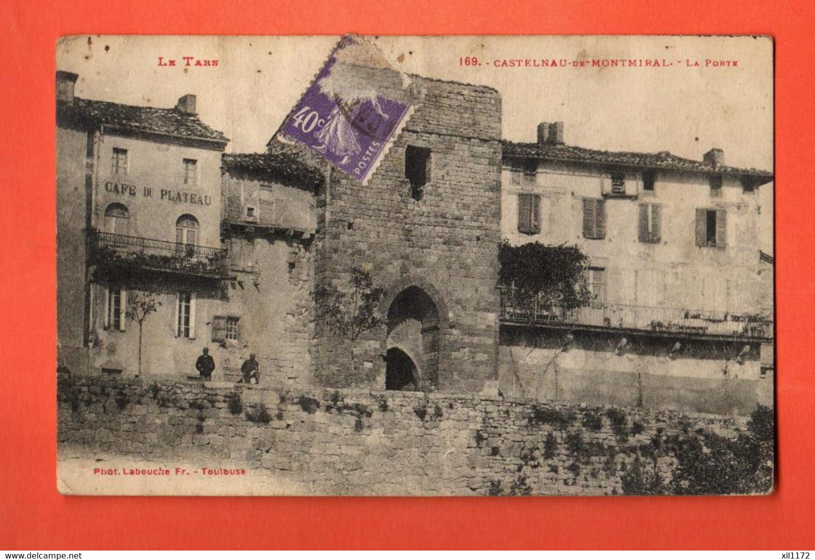 CJA-35 Castelnau-de-Montmiral La Porte ANIME.  Circulé En 1928 - Castelnau De Montmirail