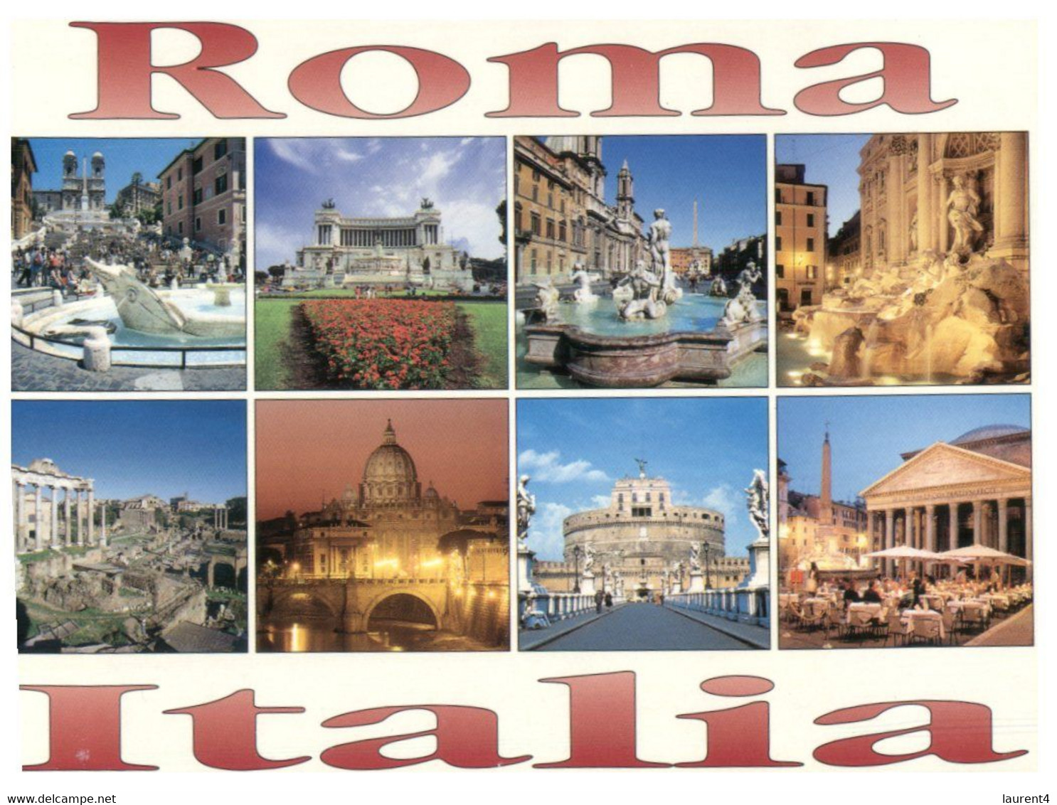 (LL 15) Italy - Roma Monuments (8 Views) - Monuments