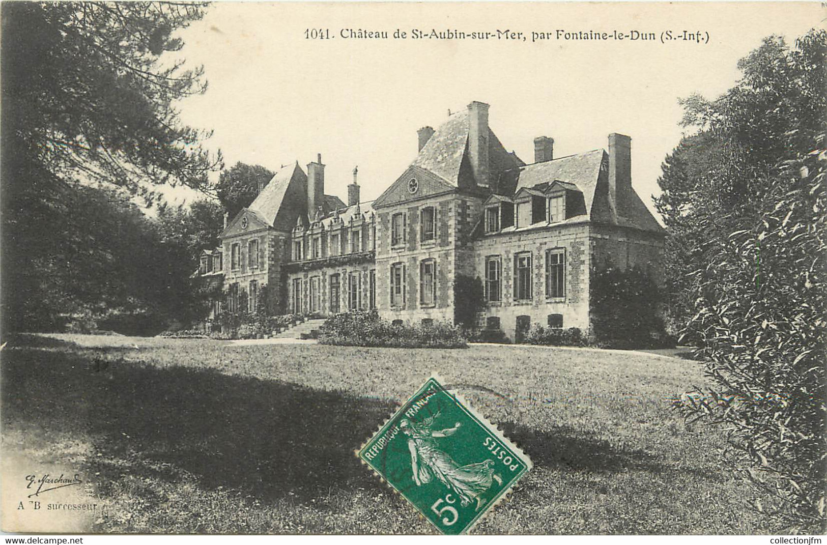 / CPA FRANCE 76 "Château De Saint Aubin Sur Mer Par Fontaine Le Dun" - Fontaine Le Dun
