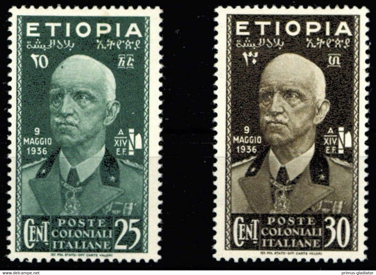 1936, Italienisch Äthiopien, 3-4, * - Sonstige & Ohne Zuordnung