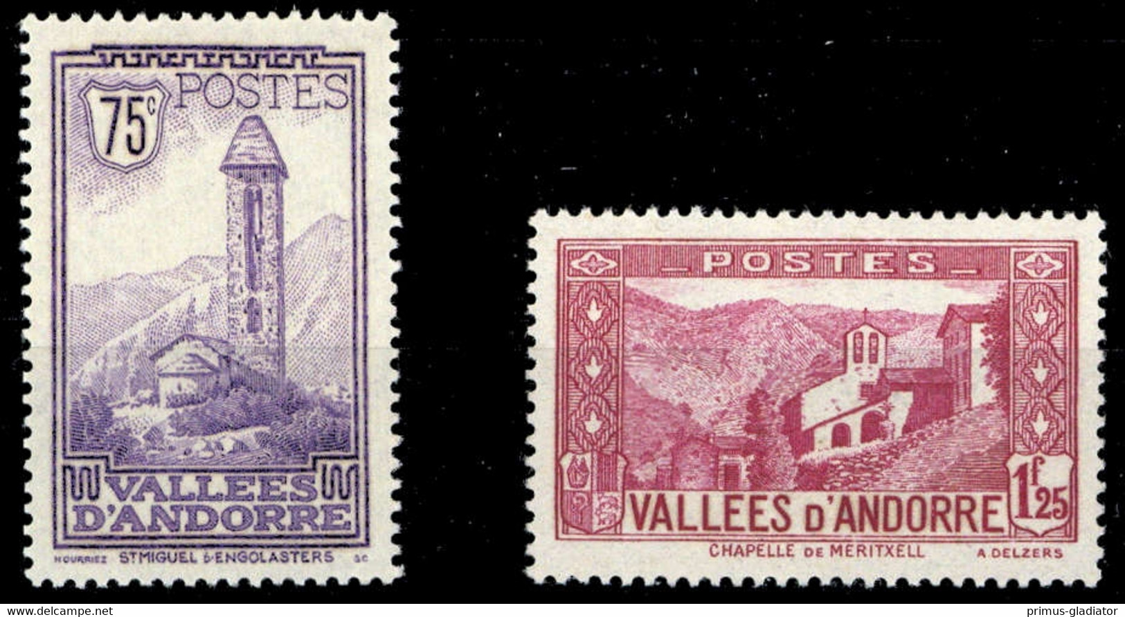 1932, Andorra Französische Post, 37, A 40, ** - Sonstige & Ohne Zuordnung