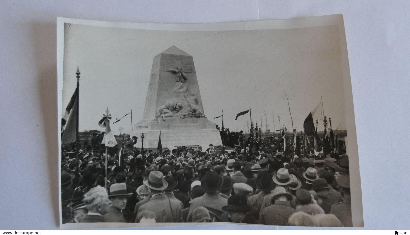 lot de 6 photos originales inauguration 1929 Monument aux Morts du 418 è R.I. Français à Steenstraat près Ypres ..kx