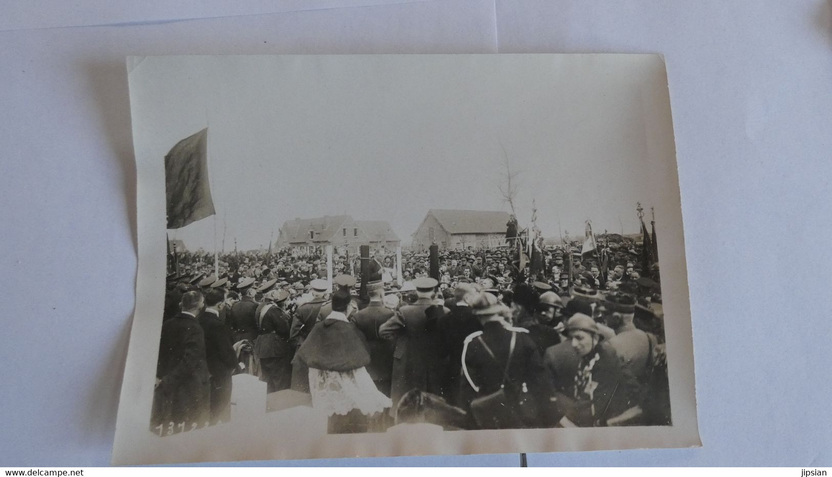 lot de 6 photos originales inauguration 1929 Monument aux Morts du 418 è R.I. Français à Steenstraat près Ypres ..kx