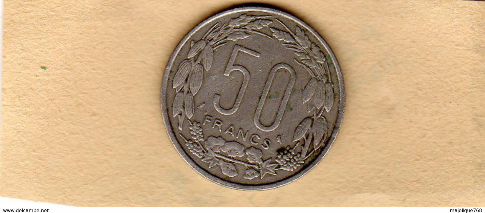 Piéce 50 Francs Republique Centrafricaine-Congo-Gabon-Tchad-1963 En TTB En Nickel - Centraal-Afrikaanse Republiek