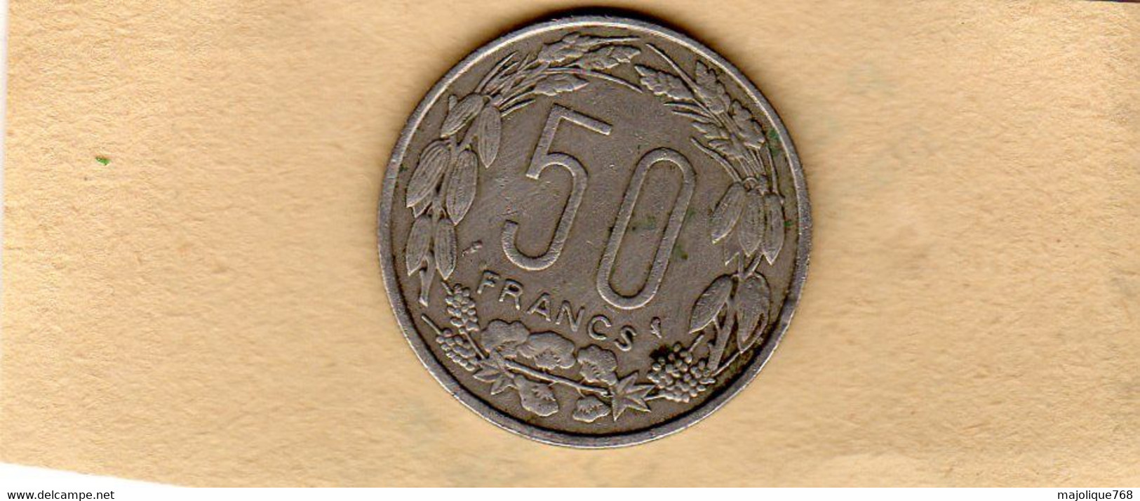 Piéce 50 Francs Republique Centrafricaine-Congo-Gabon-Tchad-1963 En TTB En Nickel - Repubblica Centroafricana