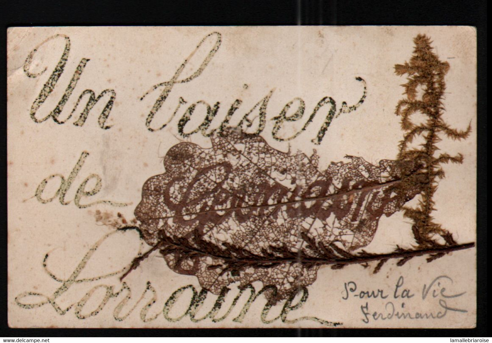 Carte : Un Baiser De Lorraine, 1917 - Lorraine