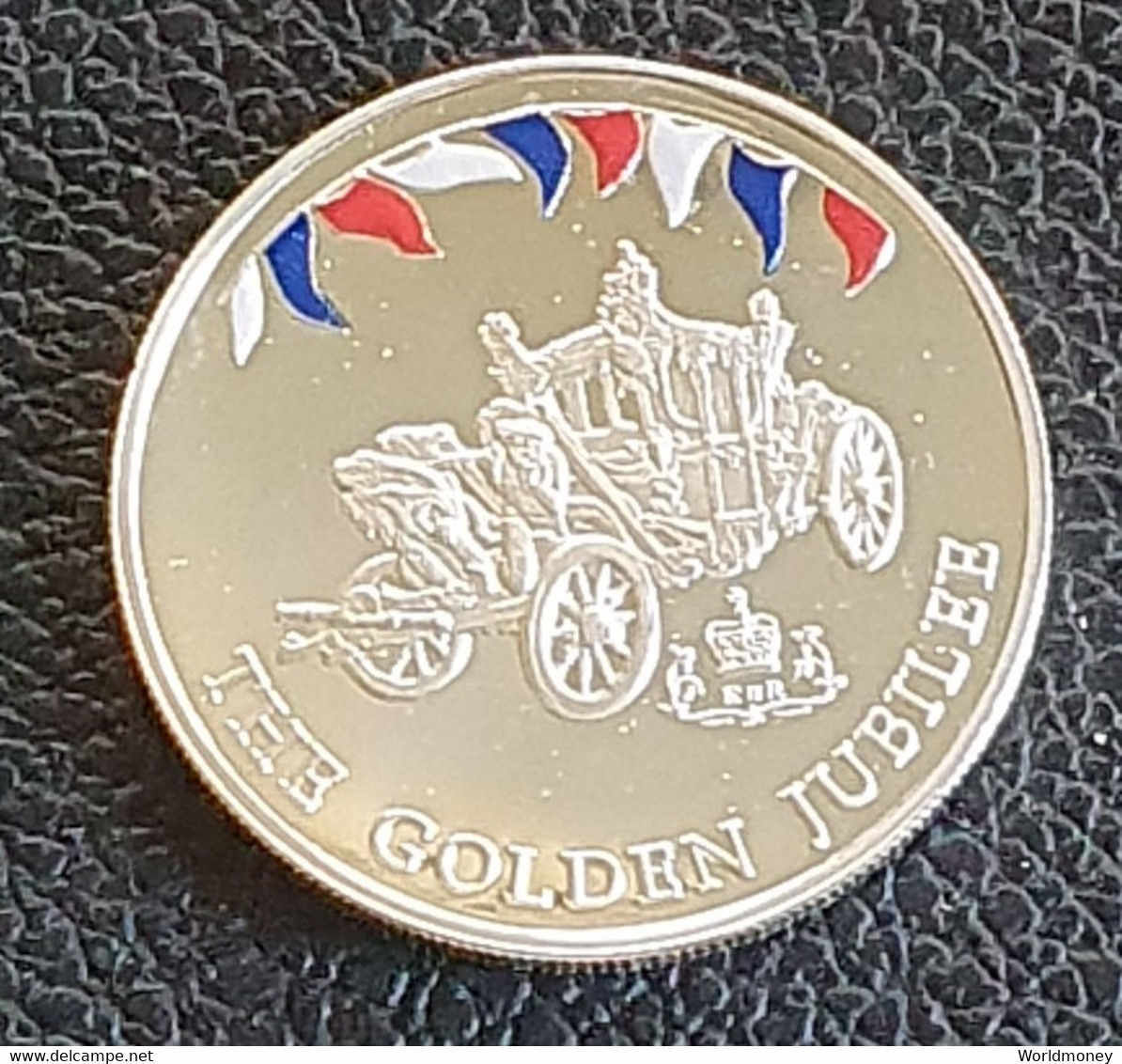 Falkland Islands 50 Pence 2002 "THE GOLDEN JUBILEE"  - Silver - - Malvinas