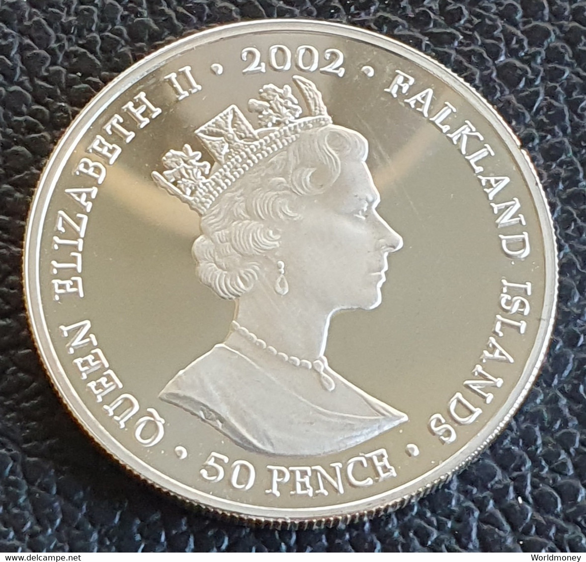 Falkland Islands 50 Pence 2002 "THE GOLDEN JUBILEE"  - Silver - - Falklandinseln