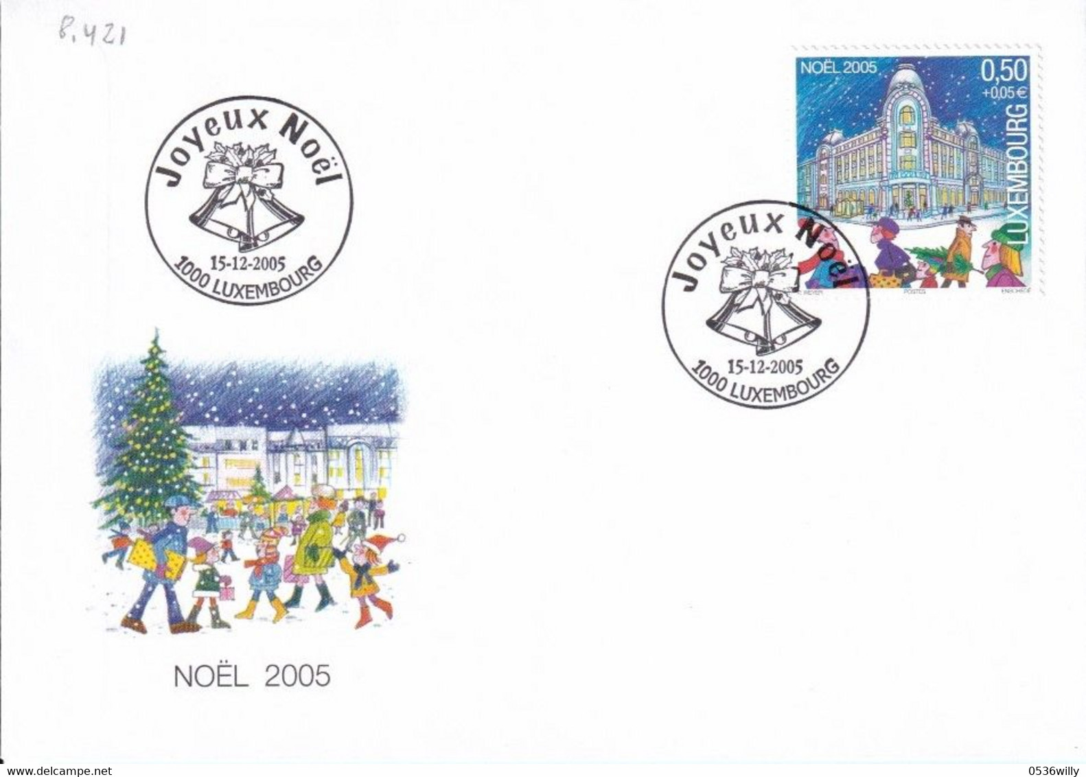 Luxembourg - Joyeux Noel (8.421) - Storia Postale