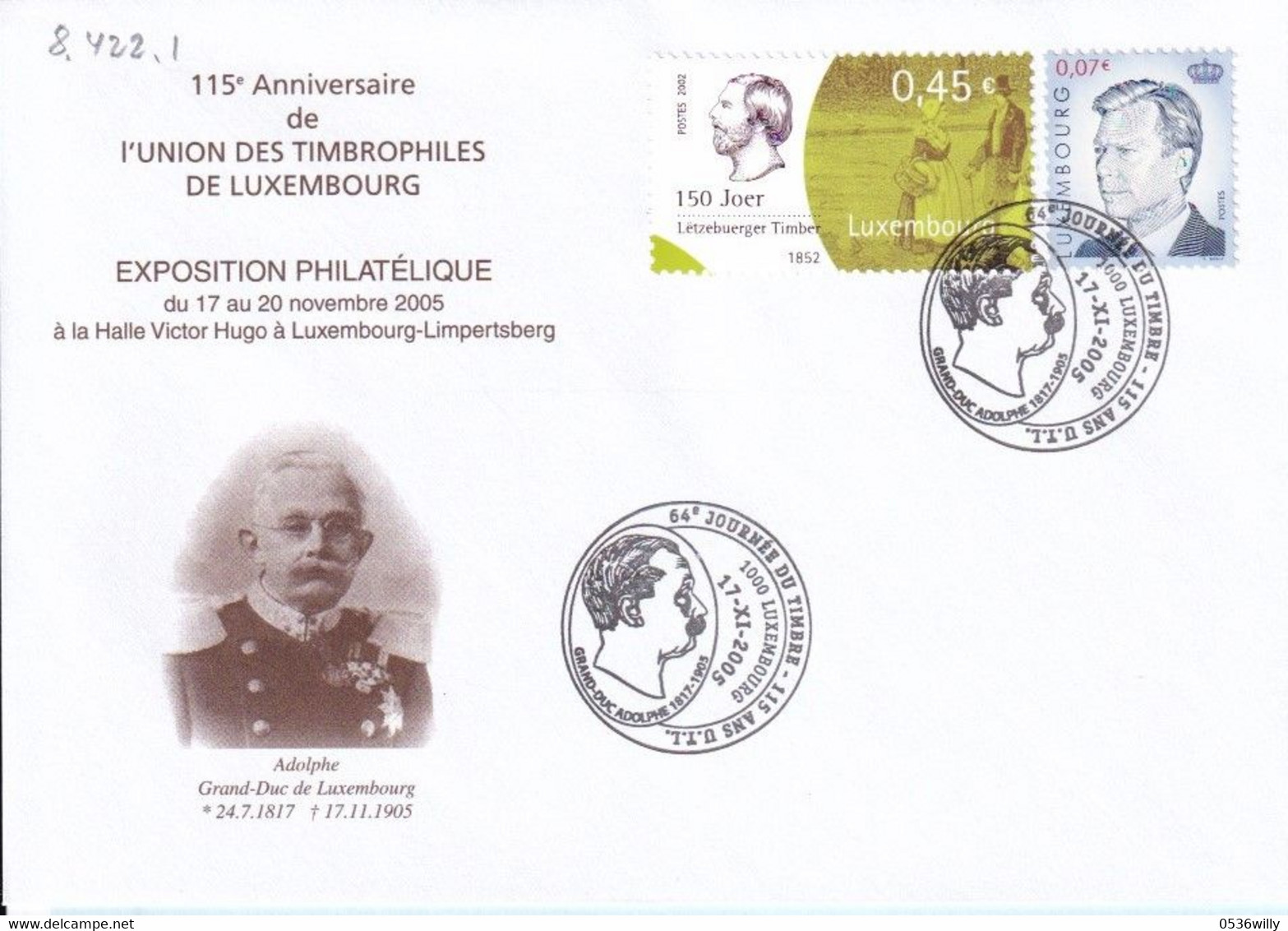 Luxembourg - Journêe Du Timbre (8.422.1) - Storia Postale