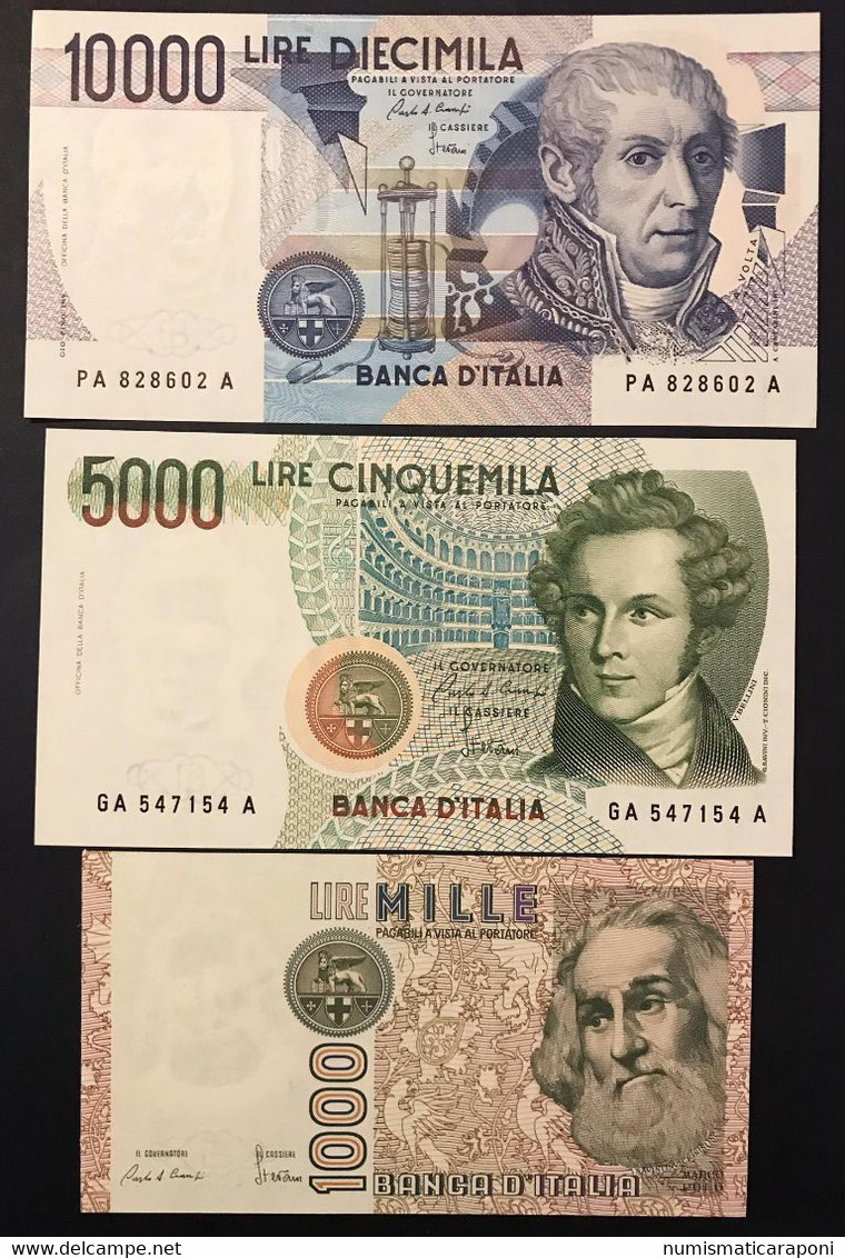 10 banconote da 500 a 100000 lire 1974-1994 spl+/fds LOTTO 1665